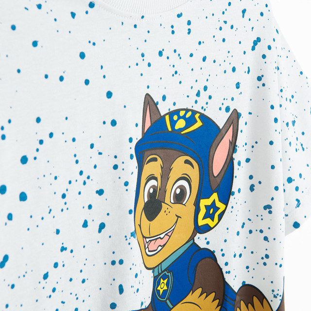 Тениска с къс ръкав PAW PATROL, цвят: Бял