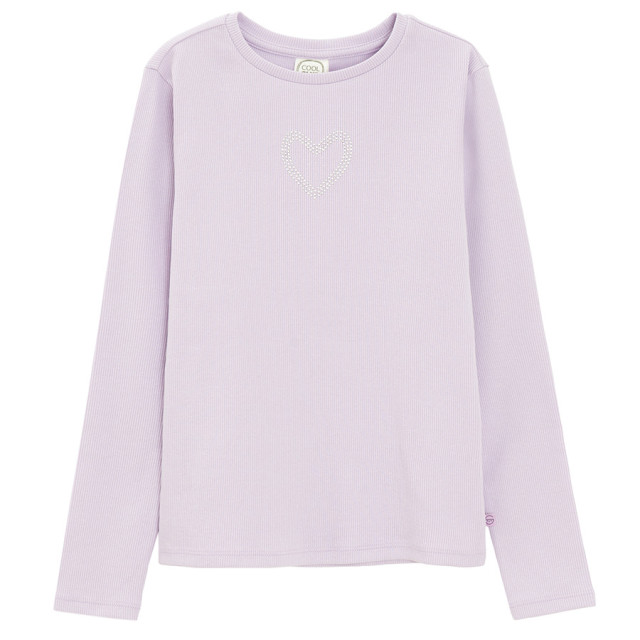 Тениска с дълъг ръкав, цвят: Виолетов