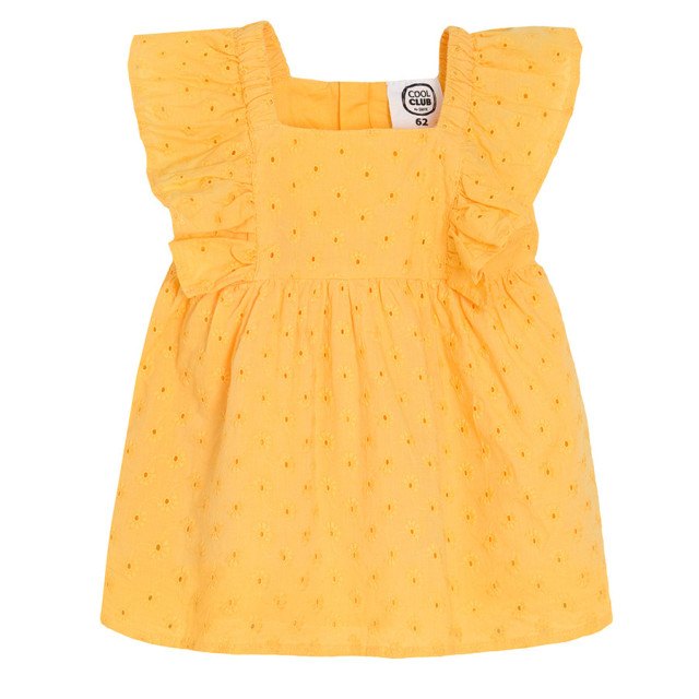 Рокля с къс ръкав, цвят: Жълт