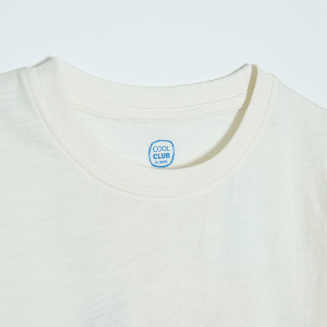 Тениска с къс ръкав, цвят: Кремав