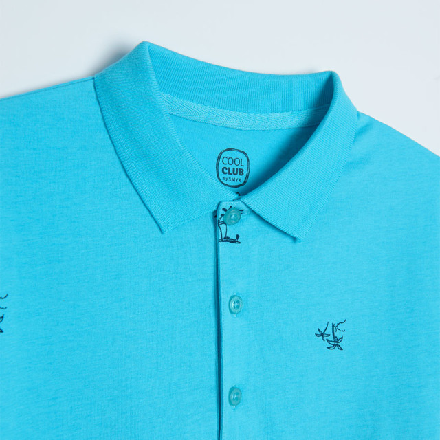 Тениска ПОЛО с къс ръкав, цвят: Син