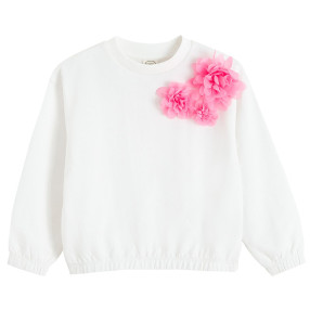 Блуза с дълъг ръкав, цвят: Бял