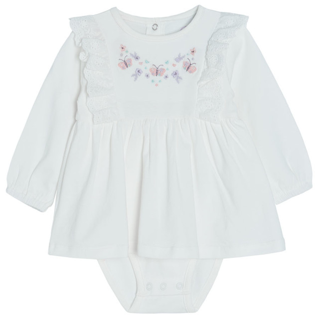 Боди с дълъг ръкав, цвят: Кремав