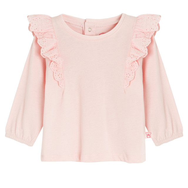 Блуза с дълъг ръкав, цвят: Светло розов