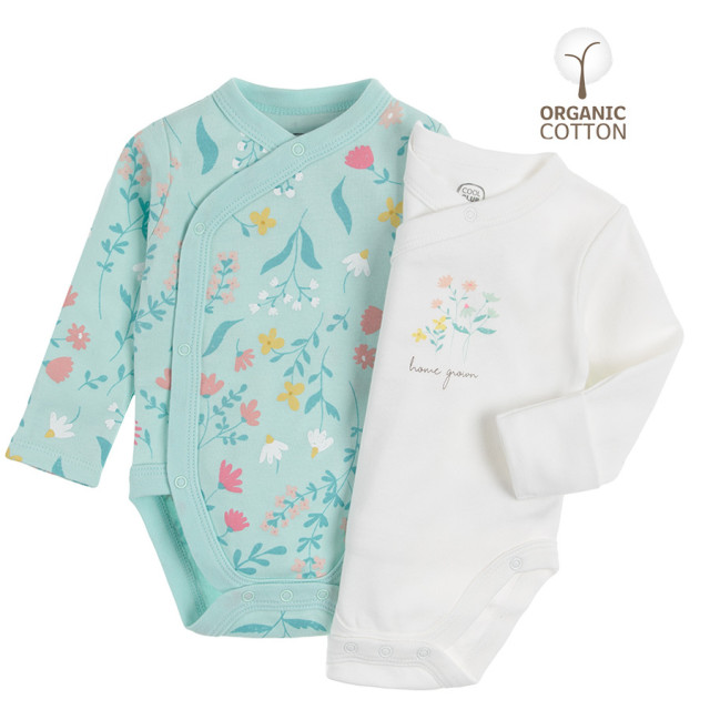 Боди с дълъг ръкав 2бр., цвят: Микс