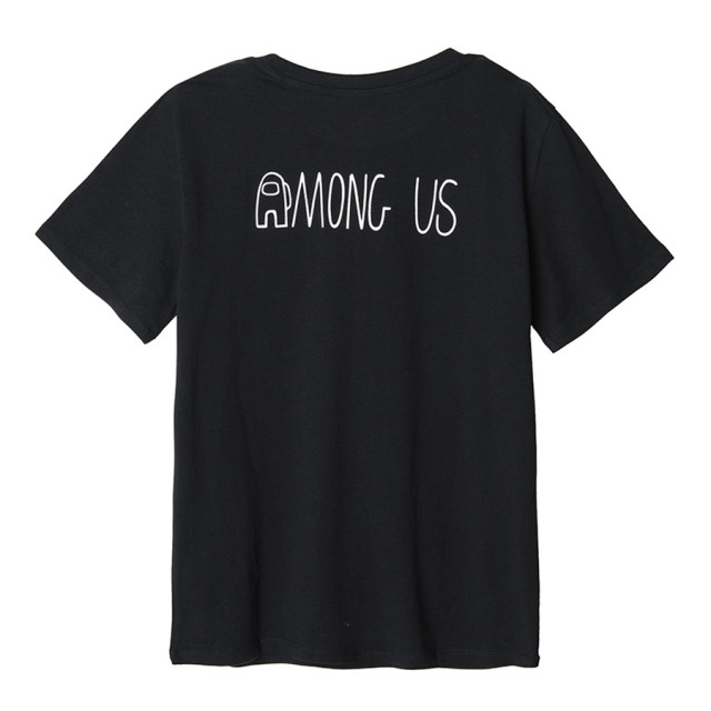 Тениска с къс ръкав AMONG US, цвят: Черен