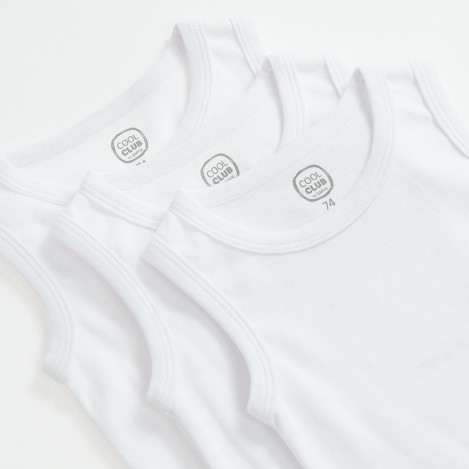 Бодита без ръкав 3бр., цвят: Бял