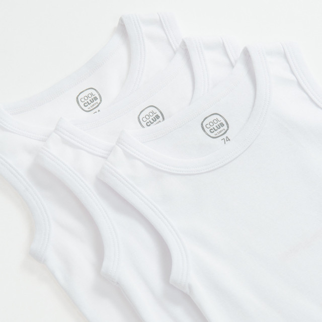 Бодита без ръкав 3бр., цвят: Бял