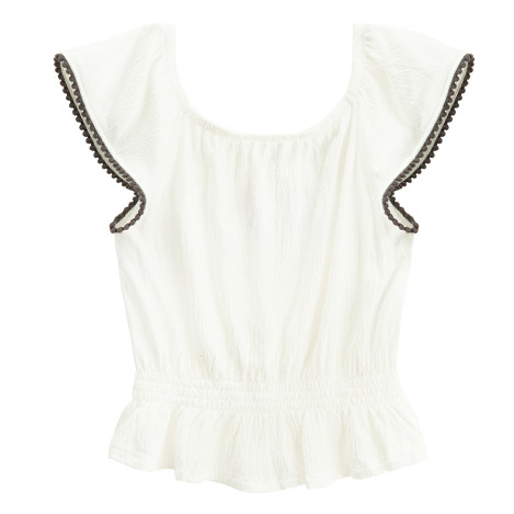 Блуза без ръкави, цвят: Бял