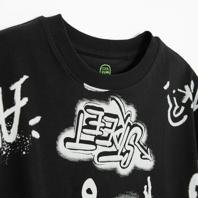 Тениска с къс ръкав, цвят: Черен