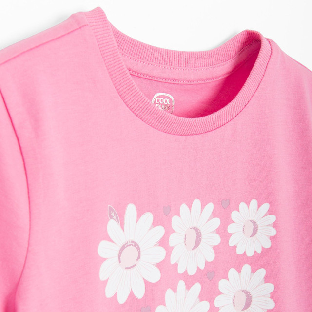 Тениска с къс ръкав, цвят: Розов