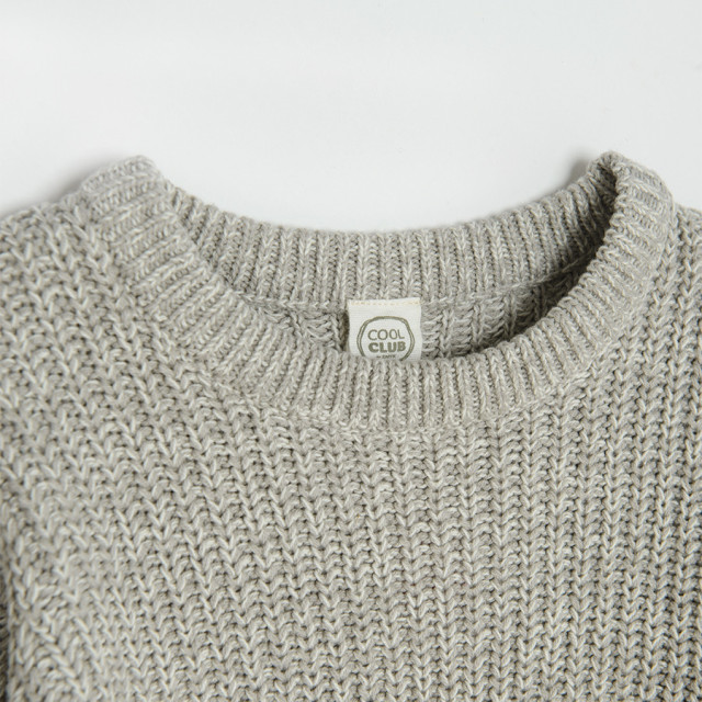 Пуловер, цвят: Сив меланж