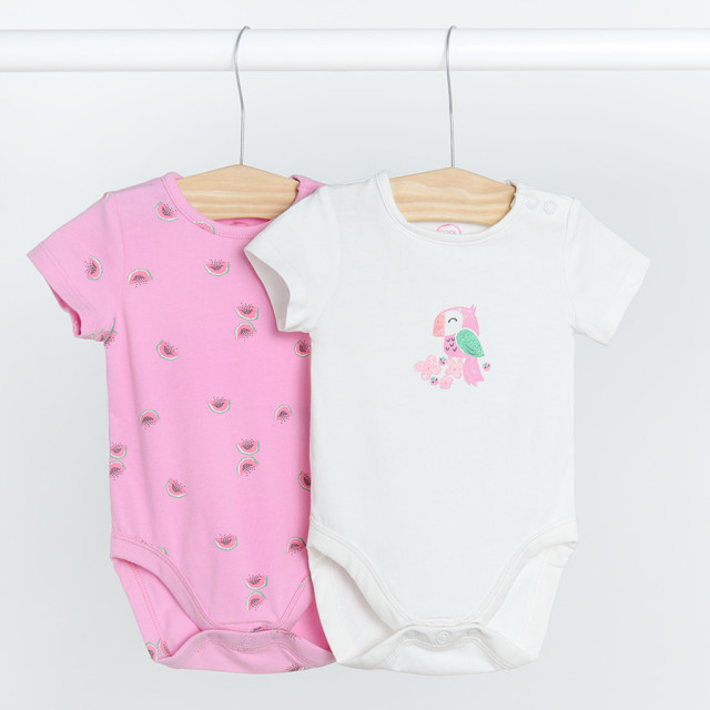 Боди с къс ръкав 2бр., цвят: Микс