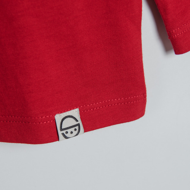 Тениска с дълъг ръкав, цвят: Червен