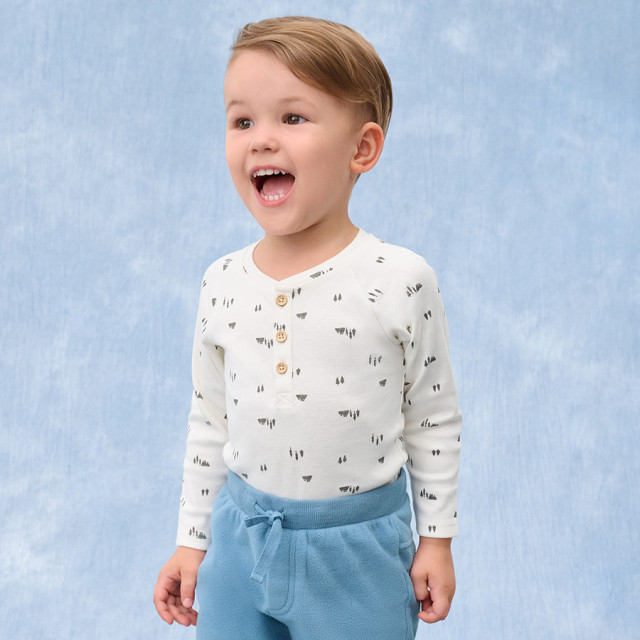 Боди с дълъг ръкав, цвят: Кремав