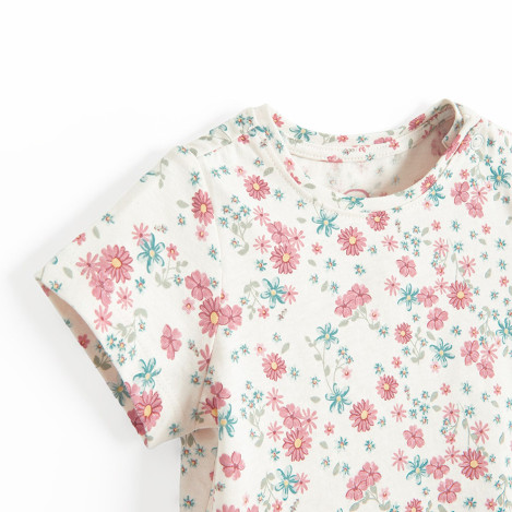 Тениска с къс ръкав, цвят: Бял