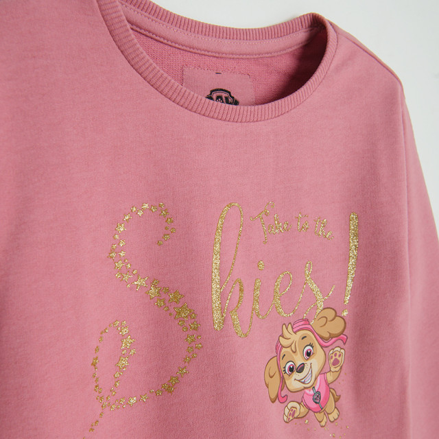 Блуза с дълъг ръкав PAW PATROL, цвят: Светло розов