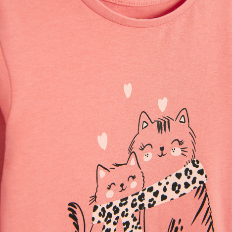 Тениска с дълъг ръкав, цвят: Праскова