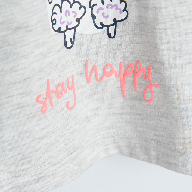 Тениска с дълъг ръкав, цвят: Сив меланж