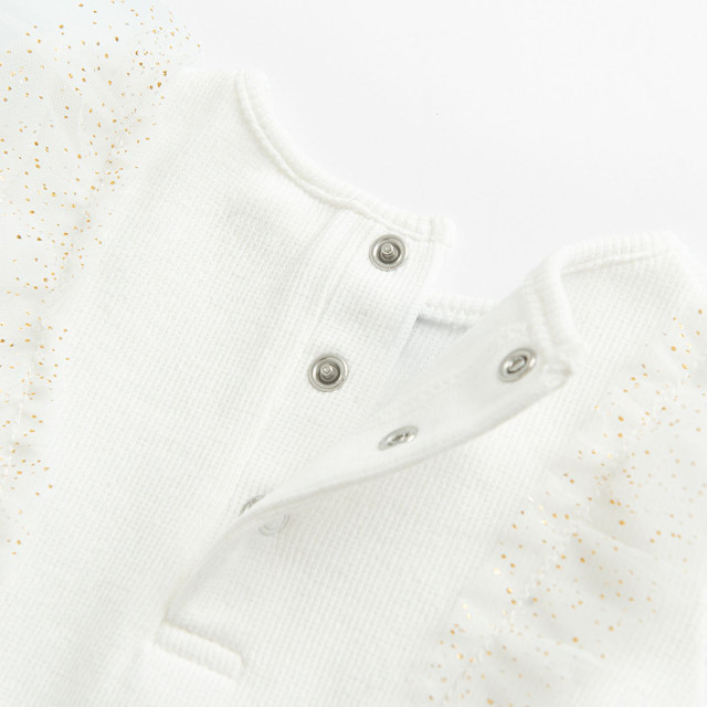 Блуза с дълъг ръкав, цвят: Бял