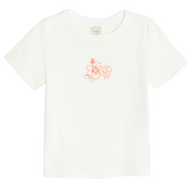 Тениска с къс ръкав, цвят: Бял