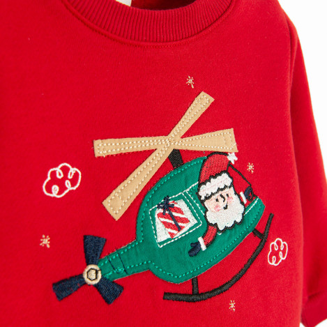 Блуза с дълъг ръкав, цвят: Червен