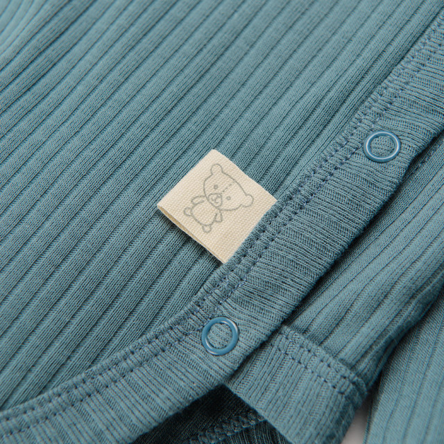 Боди с дълъг ръкав, цвят: Тъмeн тюркоаз