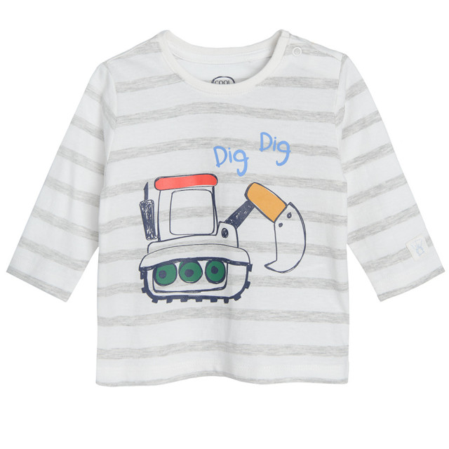 Тениска с дълъг ръкав, цвят: Кремав