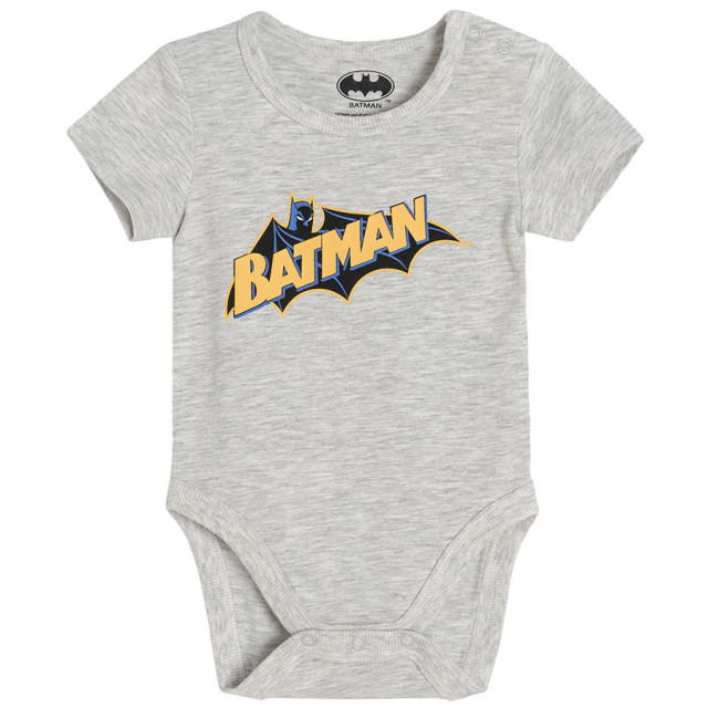 Боди с къс ръкав BATMAN, цвят: Сив меланж