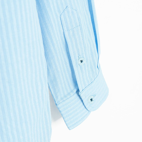 Риза с дълъг ръкав, цвят: Син