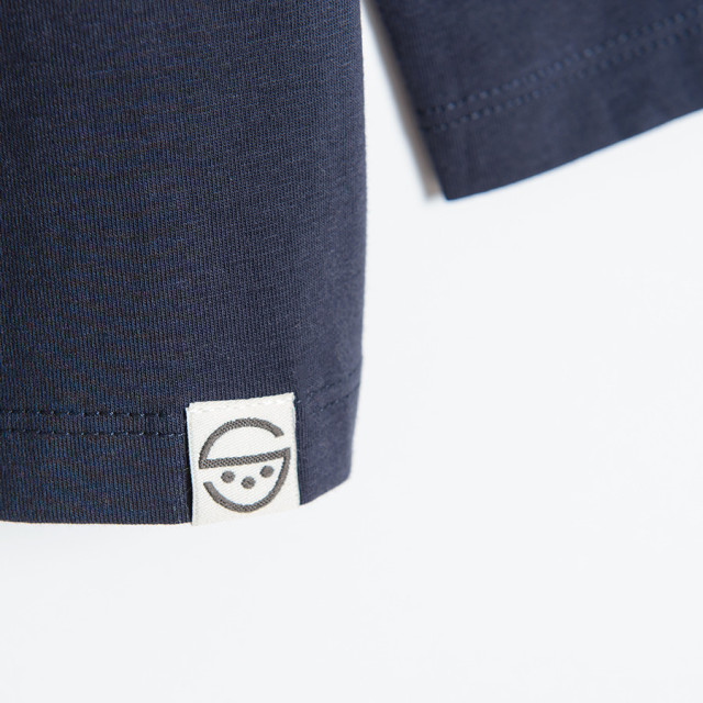 Тениска с дълъг ръкав, цвят: Тъмно син