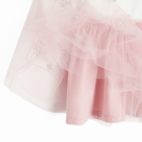 Рокля с дълъг ръкав, цвят: Кремав