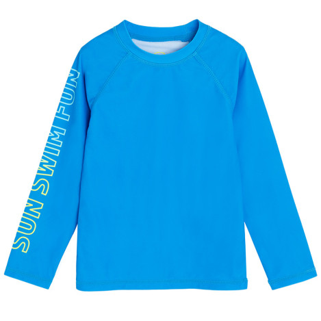 Плувна тениска дълъг ръкав, цвят: Син