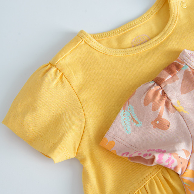 Рокля с къс ръкав 2бр., цвят: Микс