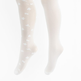Чорапогащи 2бр., цвят: Бял