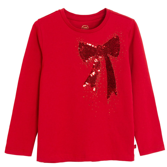 Тениска с дълъг ръкав, цвят: Червен