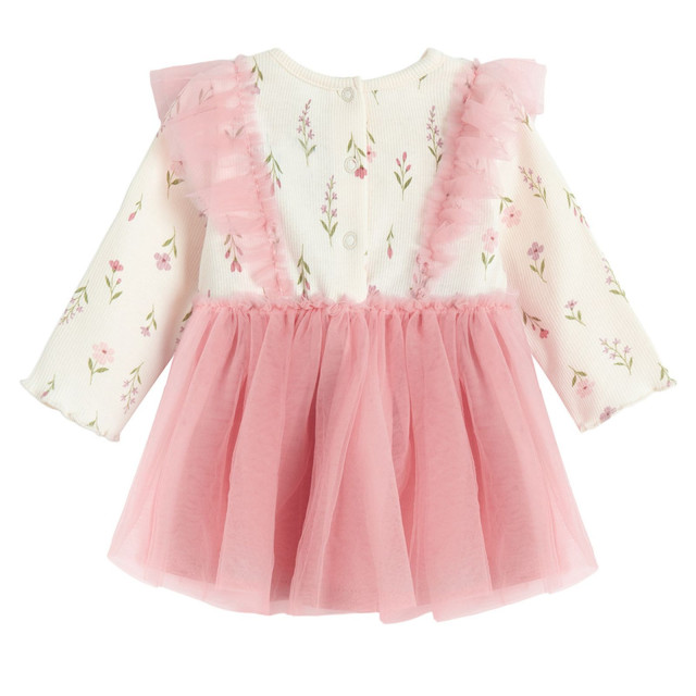 Рокля с дълъг ръкав, цвят: Розов