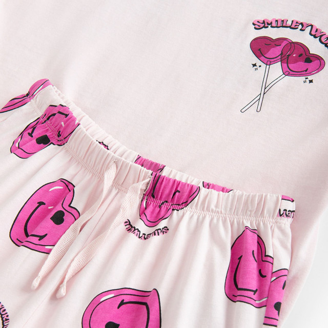 Пижама SMILEY, цвят: Розов