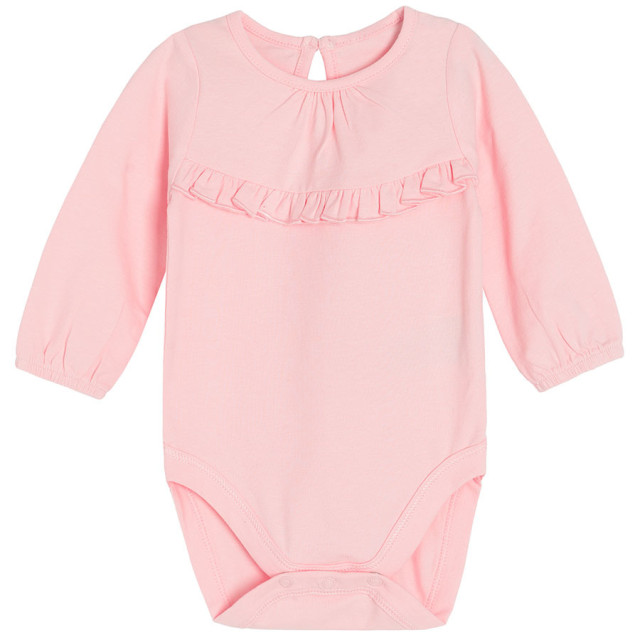 Боди с дълъг ръкав, цвят: Светло розов