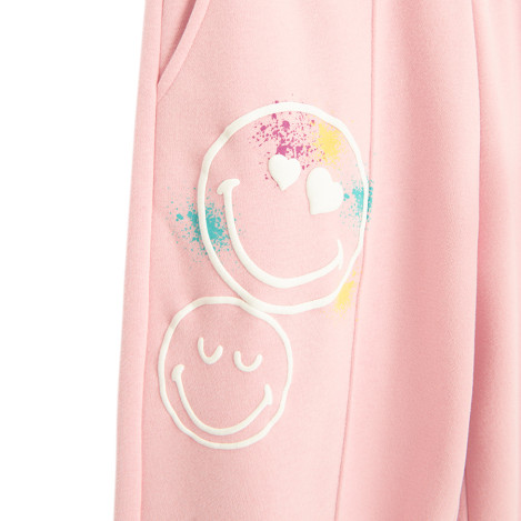 Спортен панталон SMILEY, цвят: Розов