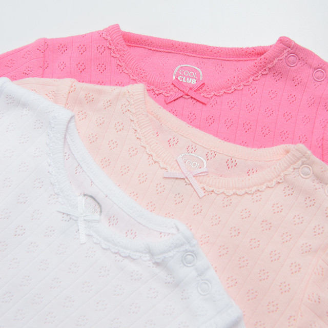 Боди с дълъг ръкав 3бр., цвят: Микс