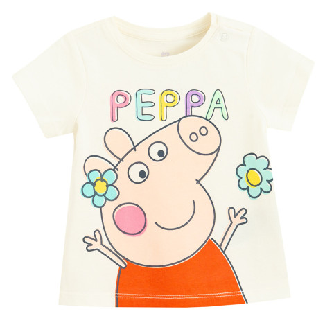 Тениска с къс ръкав PEPPA PIG, цвят: Кремав