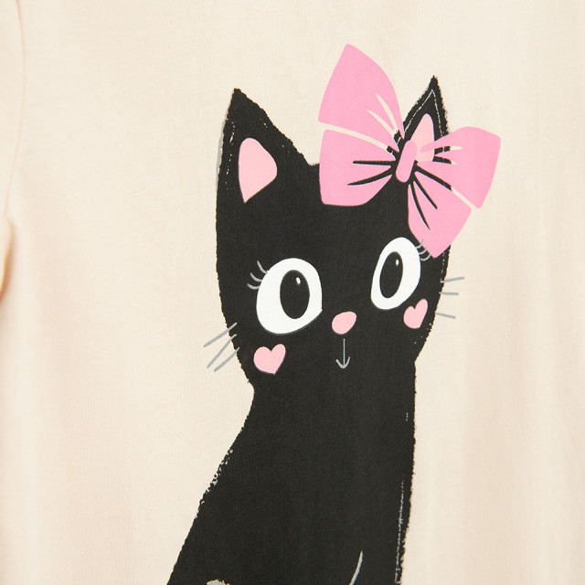 Тениска с къс ръкав, цвят: Бежов