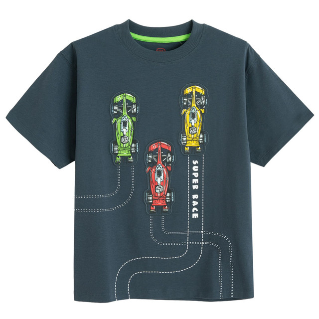 Тениска с къс ръкав, цвят: Антрацит