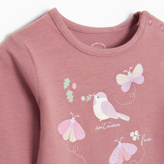 Боди с дълъг ръкав, цвят: Виолетов