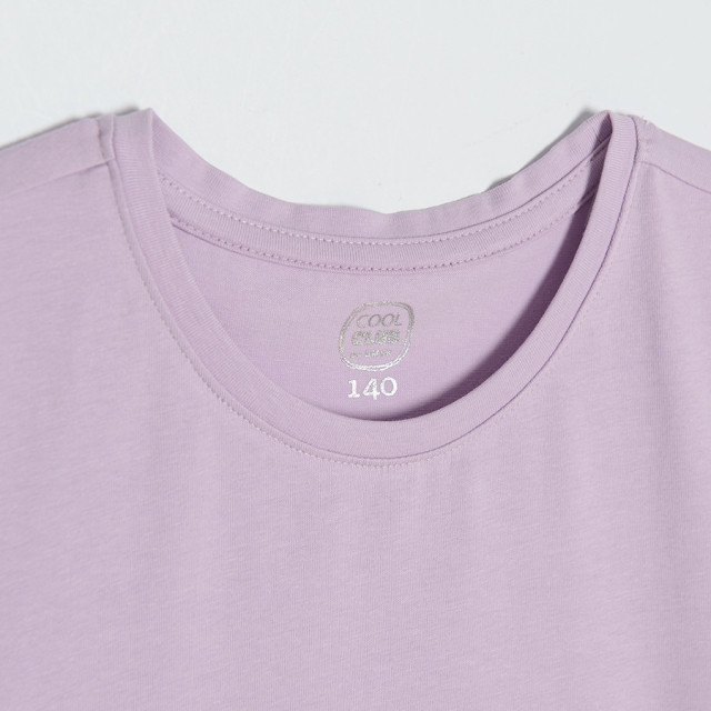 Рокля с къс ръкав, цвят: Светло виолетов