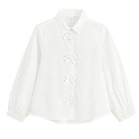 Риза с дълъг ръкав, цвят: Бял