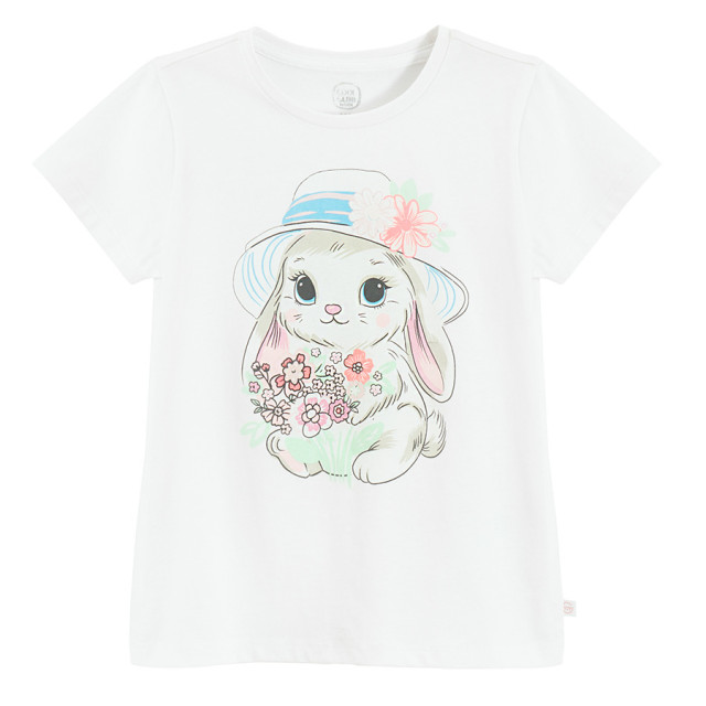 Тениска с къс ръкав, цвят: Бял