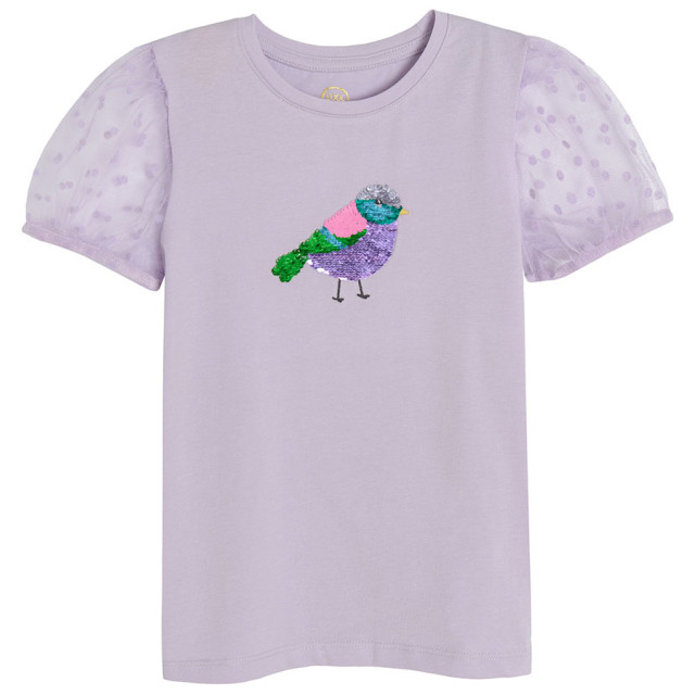 Блуза с къс ръкав, цвят: Виолетов