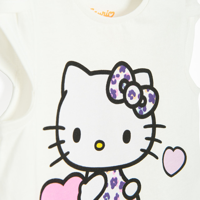 Тениска с къс ръкав HELLO KITTY, цвят: Бял